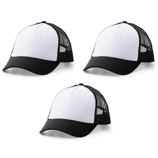 Cricut® Black/White Trucker Hat Blank